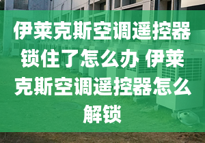 伊莱克斯空调遥控器锁住了怎么办 伊莱克斯空调遥控器怎么解锁