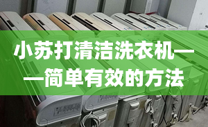 小苏打清洁洗衣机——简单有效的方法