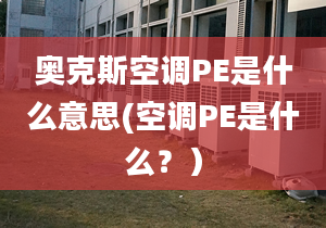 奥克斯空调PE是什么意思(空调PE是什么？）