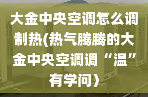 大金中央空调怎么调制热(热气腾腾的大金中央空调调“温”有学问）