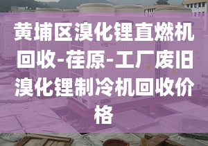 黄埔区溴化锂直燃机回收-荏原-工厂废旧溴化锂制冷机回收价格