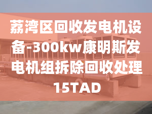 荔湾区回收发电机设备-300kw康明斯发电机组拆除回收处理15TAD