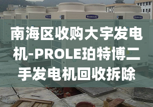 南海区收购大宇发电机-PROLE珀特博二手发电机回收拆除