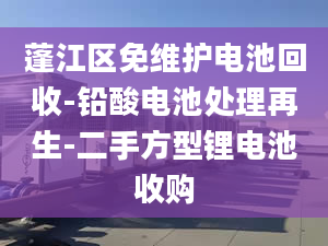 蓬江区免维护电池回收-铅酸电池处理再生-二手方型锂电池收购