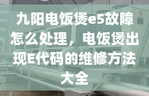 九阳电饭煲e5故障怎么处理，电饭煲出现E代码的维修方法大全