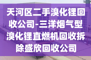 天河区二手溴化锂回收公司-三洋烟气型溴化锂直燃机回收拆除盛欣回收公司