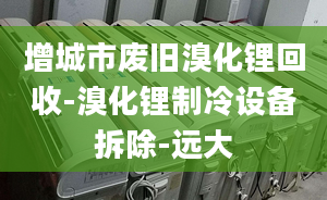 增城市废旧溴化锂回收-溴化锂制冷设备拆除-远大