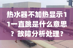 热水器不加热显示11一直跳是什么意思？故障分析处理？