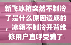 新飞冰箱突然不制冷了是什么原因造成的，冰箱不制冷开背维修用户直呼受骗了