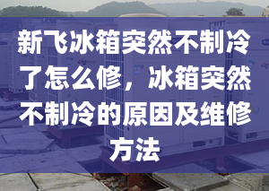 新飞冰箱突然不制冷了怎么修，冰箱突然不制冷的原因及维修方法