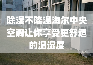 除湿不降温海尔中央空调让你享受更舒适的温湿度