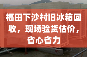 福田下沙村旧冰箱回收，现场验货估价，省心省力