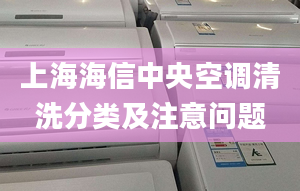 上海海信中央空调清洗分类及注意问题