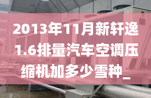 2013年11月新轩逸1.6排量汽车空调压缩机加多少雪种_