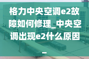 格力中央空调e2故障如何修理_中央空调出现e2什么原因_