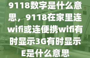 9118数字是什么意思，9118在家里连wifi或连便携wifi有时显示3G有时显示E是什么意思