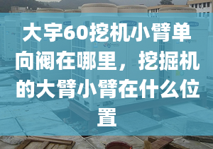 大宇60挖机小臂单向阀在哪里，挖掘机的大臂小臂在什么位置