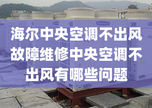 海尔中央空调不出风故障维修中央空调不出风有哪些问题