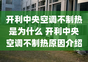 开利中央空调不制热是为什么 开利中央空调不制热原因介绍