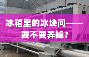 冰箱里的冰块问——要不要弄掉？