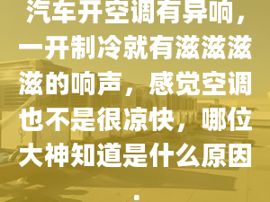 汽车开空调有异响，一开制冷就有滋滋滋滋的响声，感觉空调也不是很凉快，哪位大神知道是什么原因.