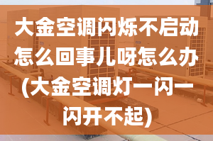 大金空调闪烁不启动怎么回事儿呀怎么办(大金空调灯一闪一闪开不起)