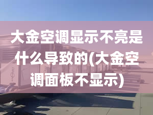 大金空调显示不亮是什么导致的(大金空调面板不显示)