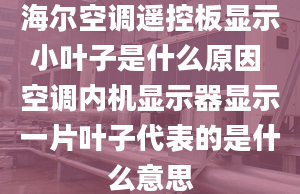 海尔空调遥控板显示小叶子是什么原因 空调内机显示器显示一片叶子代表的是什么意思