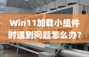 Win11加载小组件时遇到问题怎么办？