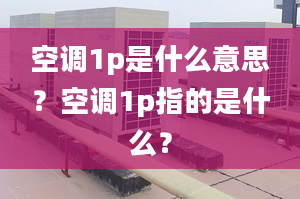 空调1p是什么意思？空调1p指的是什么？