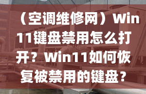 （空调维修网）Win11键盘禁用怎么打开？Win11如何恢复被禁用的键盘？