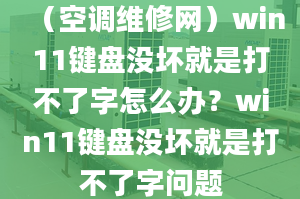 （空调维修网）win11键盘没坏就是打不了字怎么办？win11键盘没坏就是打不了字问题