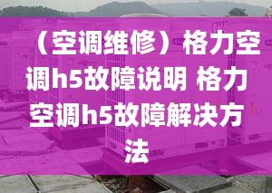 （空调维修）格力空调h5故障说明 格力空调h5故障解决方法