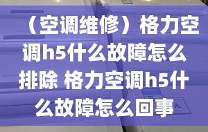 （空调维修）格力空调h5什么故障怎么排除 格力空调h5什么故障怎么回事