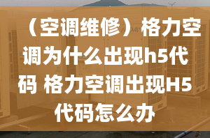 （空调维修）格力空调为什么出现h5代码 格力空调出现H5代码怎么办