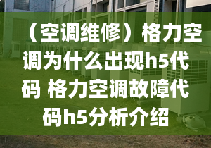 （空调维修）格力空调为什么出现h5代码 格力空调故障代码h5分析介绍