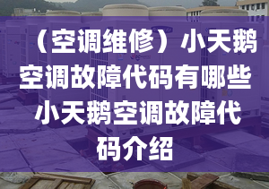 （空调维修）小天鹅空调故障代码有哪些 小天鹅空调故障代码介绍