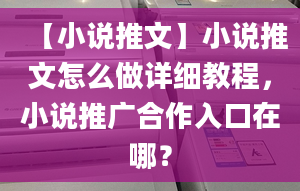 【小说推文】小说推文怎么做详细教程，小说推广合作入口在哪？