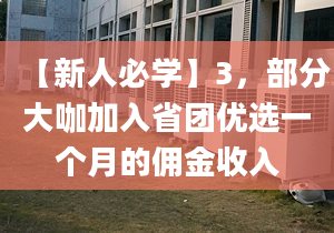 【新人必学】3，部分大咖加入省团优选一个月的佣金收入