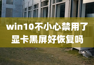 win10不小心禁用了显卡黑屏好恢复吗