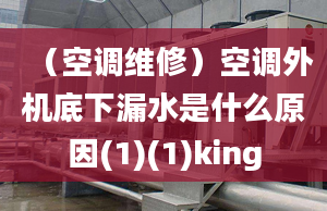 （空调维修）空调外机底下漏水是什么原因(1)(1)king