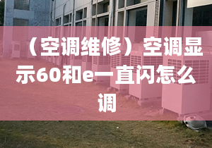 （空调维修）空调显示60和e一直闪怎么调