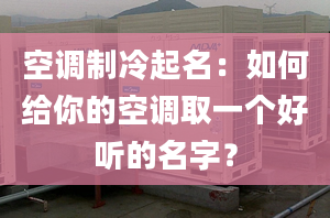 空调制冷起名：如何给你的空调取一个好听的名字？