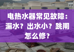 电热水器常见故障：漏水？出水小？跳闸怎么修？