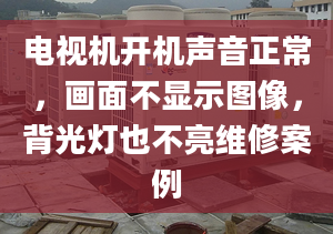 电视机开机声音正常，画面不显示图像，背光灯也不亮维修案例