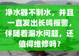 净水器不制水，并且一直发出长鸣报警，伴随着漏水问题，还值得维修吗？