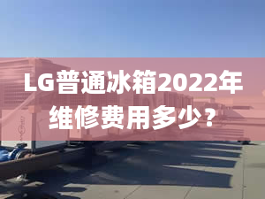 LG普通冰箱2022年维修费用多少？