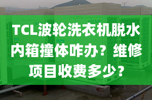 TCL波轮洗衣机脱水内箱撞体咋办？维修项目收费多少？