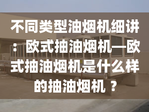 不同类型油烟机细讲：欧式抽油烟机—欧式抽油烟机是什么样的抽油烟机 ？