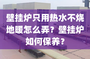 壁挂炉只用热水不烧地暖怎么弄？壁挂炉如何保养？